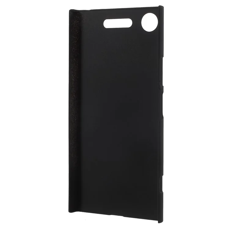 For Sony Xperia XZ1 Rubberized PC Hard Cover Casing - Black