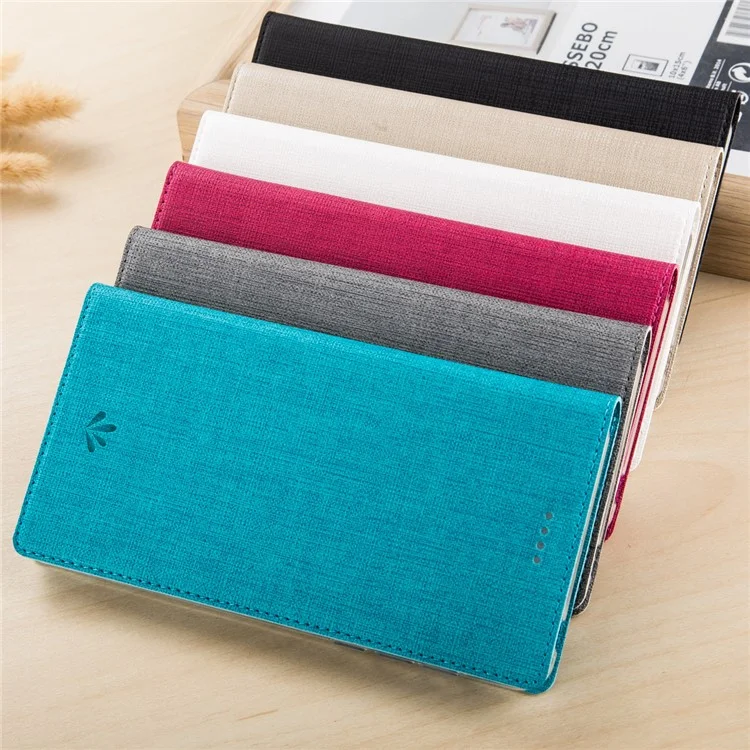 VILI DMX Style Auto-absorbed Leather Stand Case with Card Holder for Sony Xperia XA1 Plus - Grey
