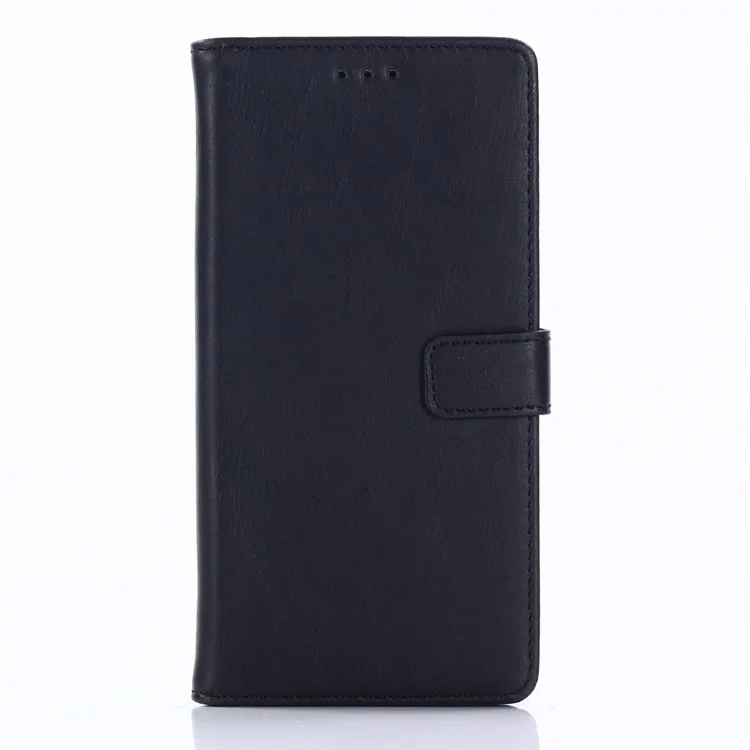 Retro Style Crazy Horse PU Leather Wallet Mobile Case for Sony Xperia XZ1 - Black