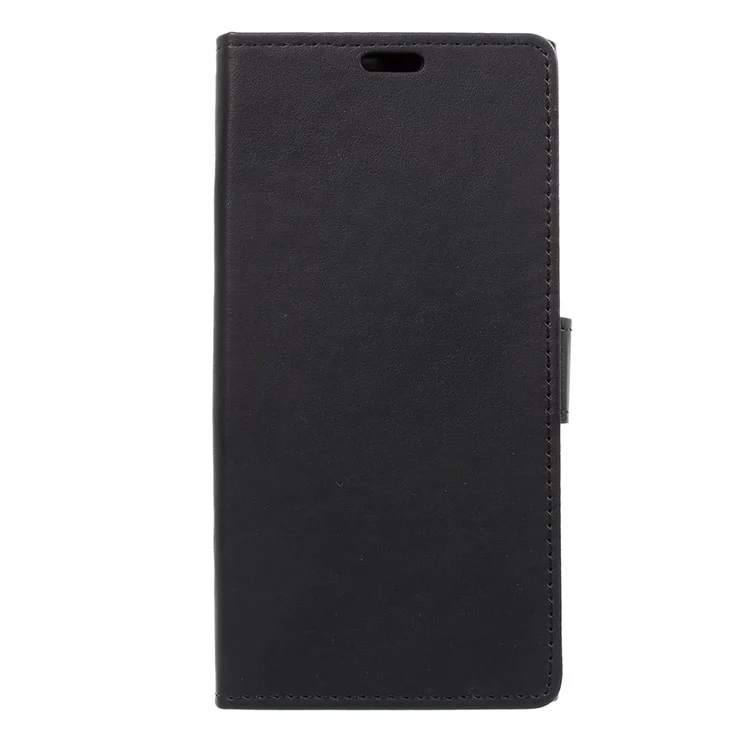 Flip PU Leather Wallet Stand Case for Sony Xperia XA1 Plus - Black