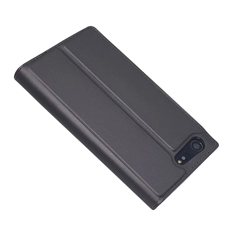 Magnetic Leather Card Holder Case for Sony Xperia X Compact - Black
