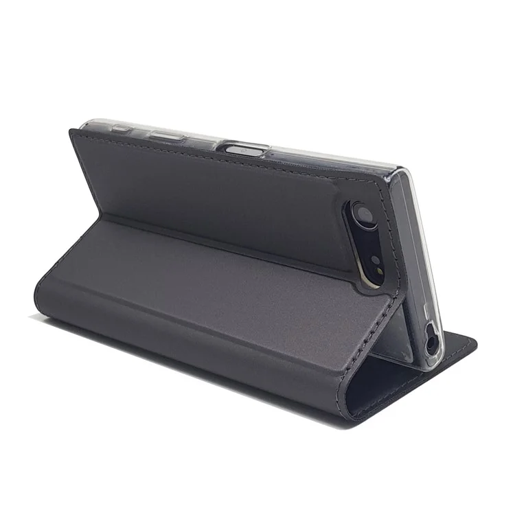 Magnetic Leather Card Holder Case for Sony Xperia X Compact - Black
