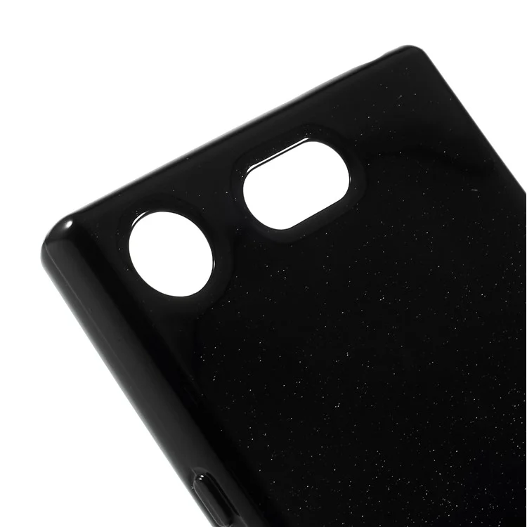 MERCURY GOOSPERY Jelly Glitter Powder TPU Mobile Cover for Sony Xperia XZ1 Compact - Black