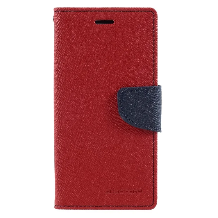 MERCURY GOOSPERY Fancy Diary PU Leather Wallet Stand Case for Sony Xperia XZ1 - Red