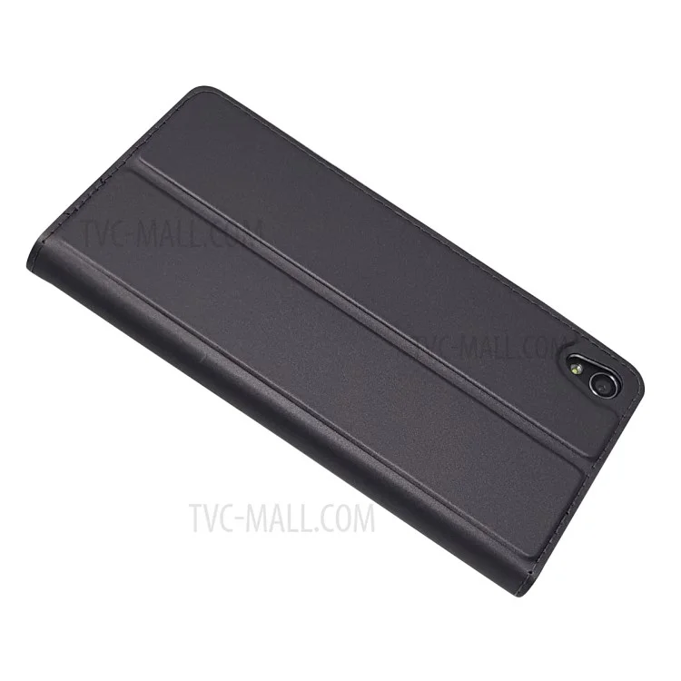 Magnetic Leather Card Holder Case for Sony Xperia XA / XA Dual - Black