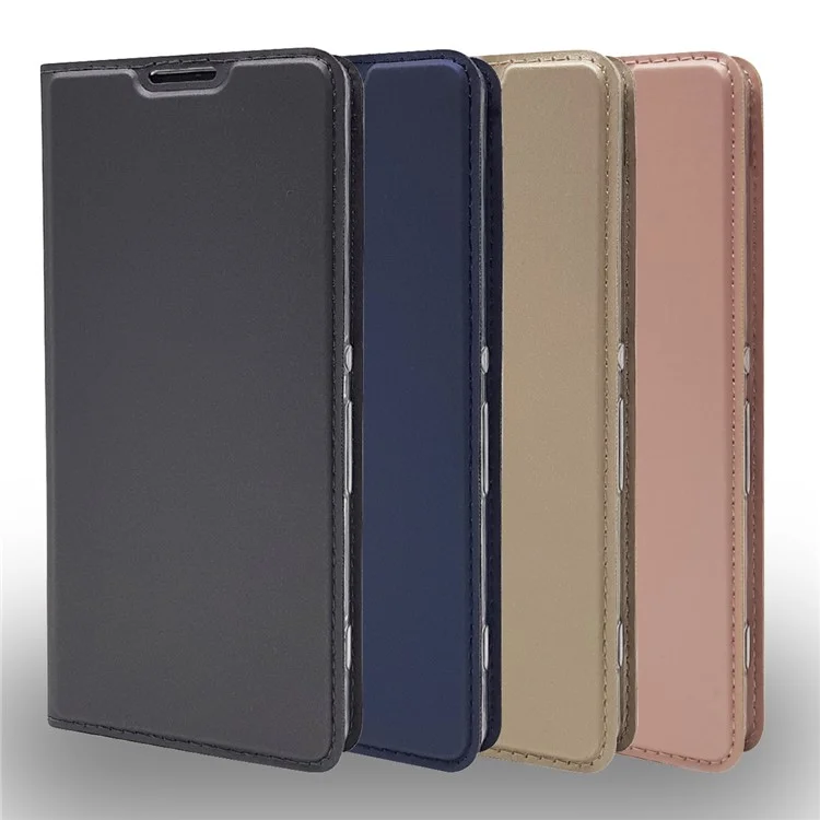 Magnetic Leather Card Holder Cover for Sony Xperia XA / XA Dual - Rose Gold