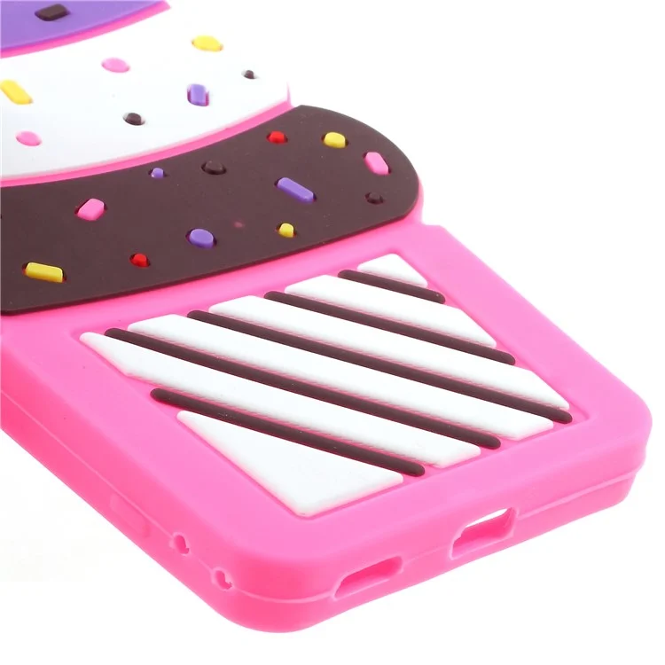 3D Cherry Ice Cream Silicone Mobile Phone Cover for Sony Xperia XA1 - Rose