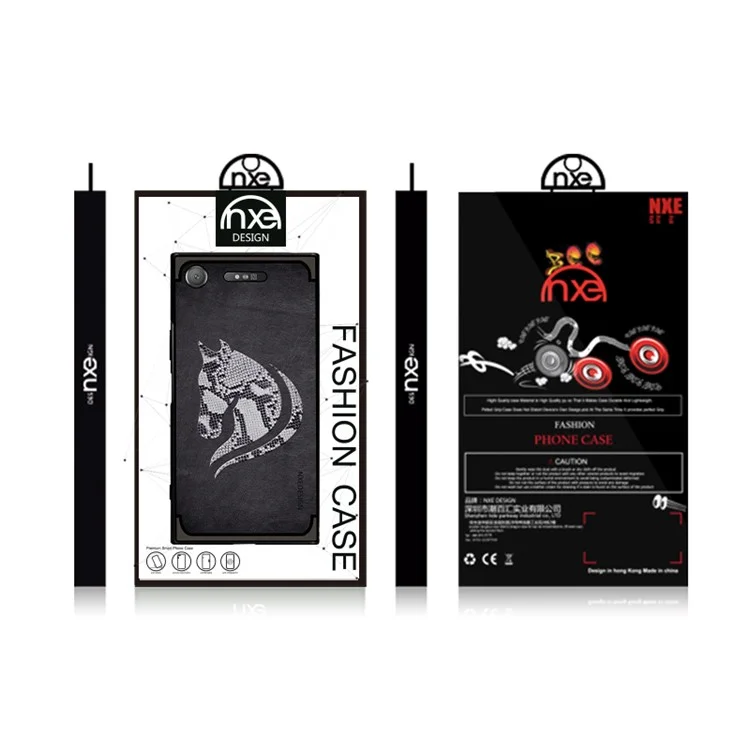 10Pcs/Set NXE Snake Textured Horse Pattern TPU Back Case for Sony Xperia XZ1 - Black