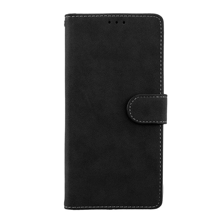 Matte Surface PU Leather 3 Card Slots Wallet Stand Mobile Phone Case for Sony Xperia XA1 Ultra - Black