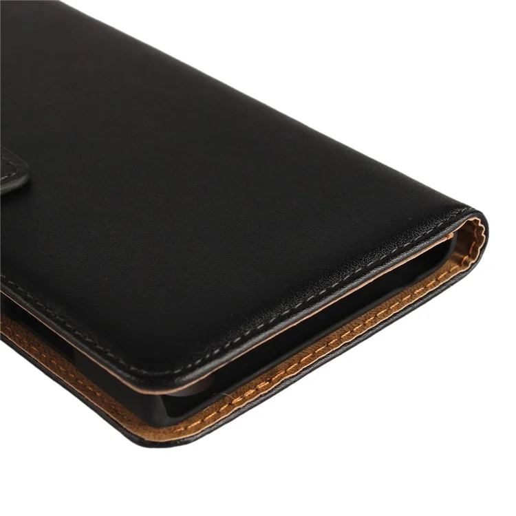 Split Leather Wallet Stand Case for Sony Xperia L1 - Black