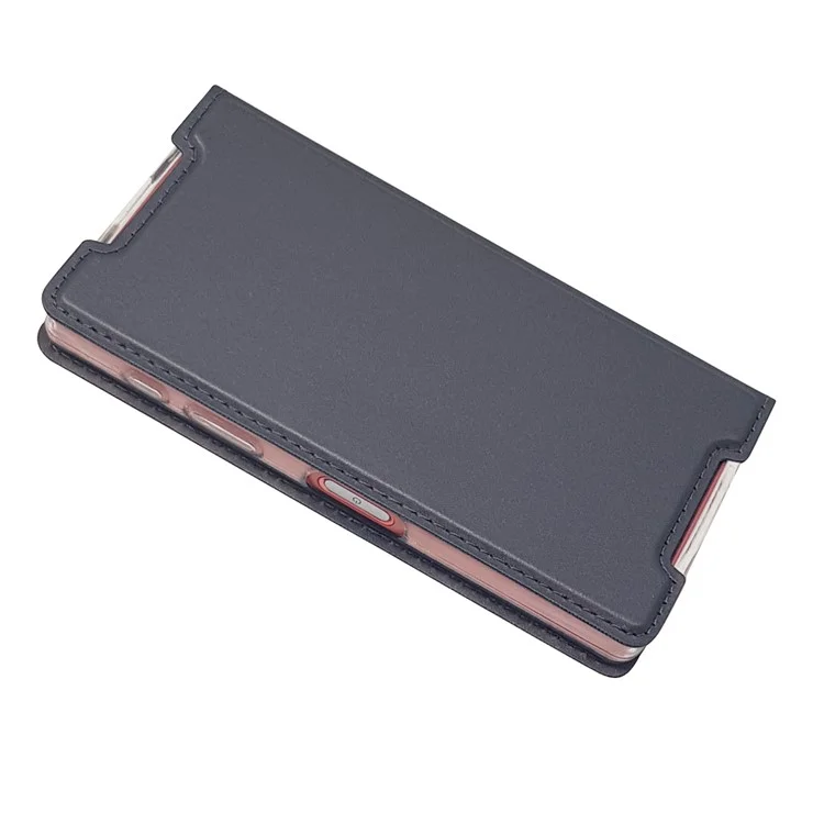 Magnetic Attraction Card Holder PU Leather Case for Sony Xperia Z5 Compact - Black