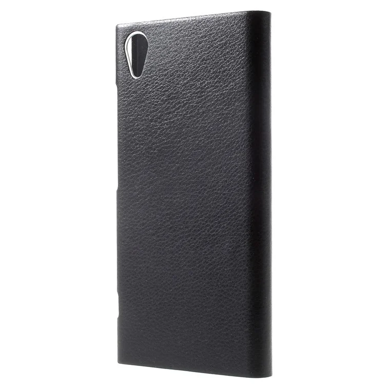 Flip Leather Cover with View Window for Sony Xperia XA1 Plus - Black