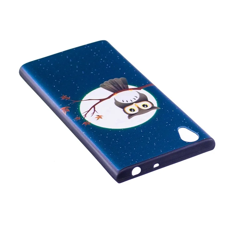 Embossment Pattern TPU Mobile Phone Case Accessory for Sony Xperia L1 - Owl On Branch