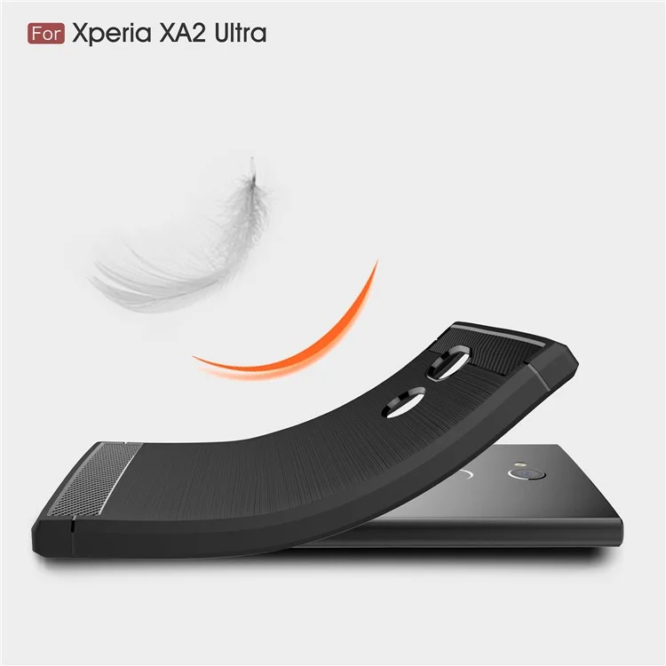 Carbon Fibre Brushed TPU Case for Sony Xperia XA2 Ultra - Black