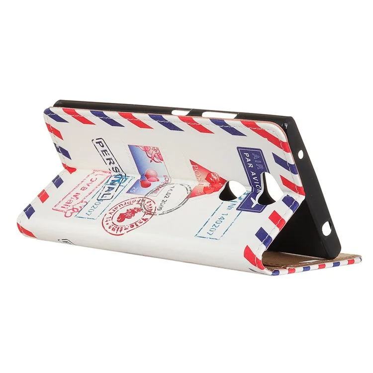 For Sony Xperia L2 Pattern Printing Wallet Leather Flip Cover Shell - Personal Love Mail