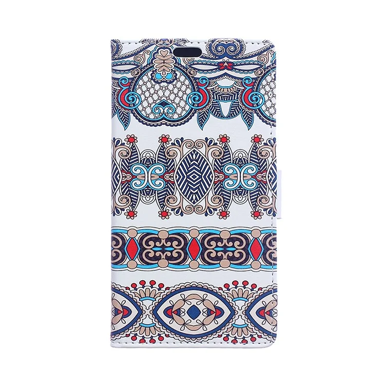 For Sony Xperia L2 Pattern Printing Leather Wallet Phone Casing - Arabic Floral Pattern