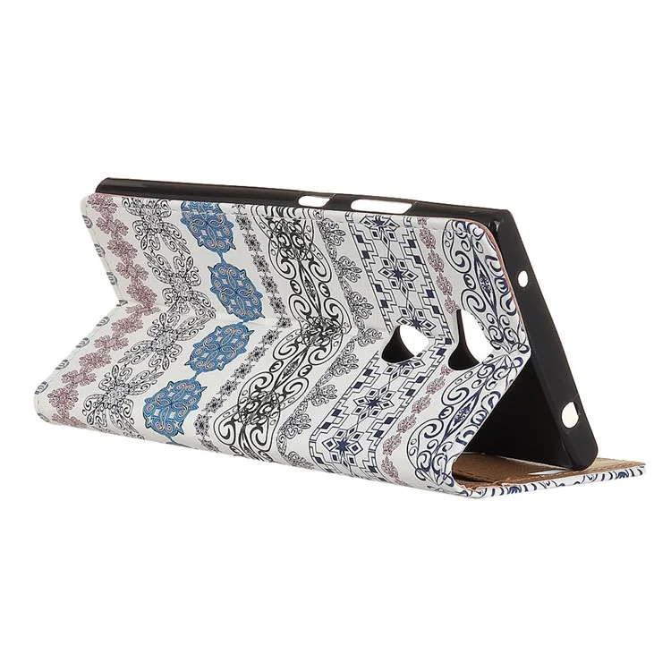 For Sony Xperia L2 Pattern Printing Wallet Leather Cell Phone Case - Ethnic Pattern
