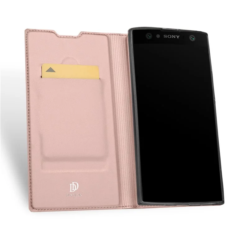 DUX DUCIS Skin Pro Series Leather Stand Cover for Sony Xperia XA2 Ultra - Rose Gold