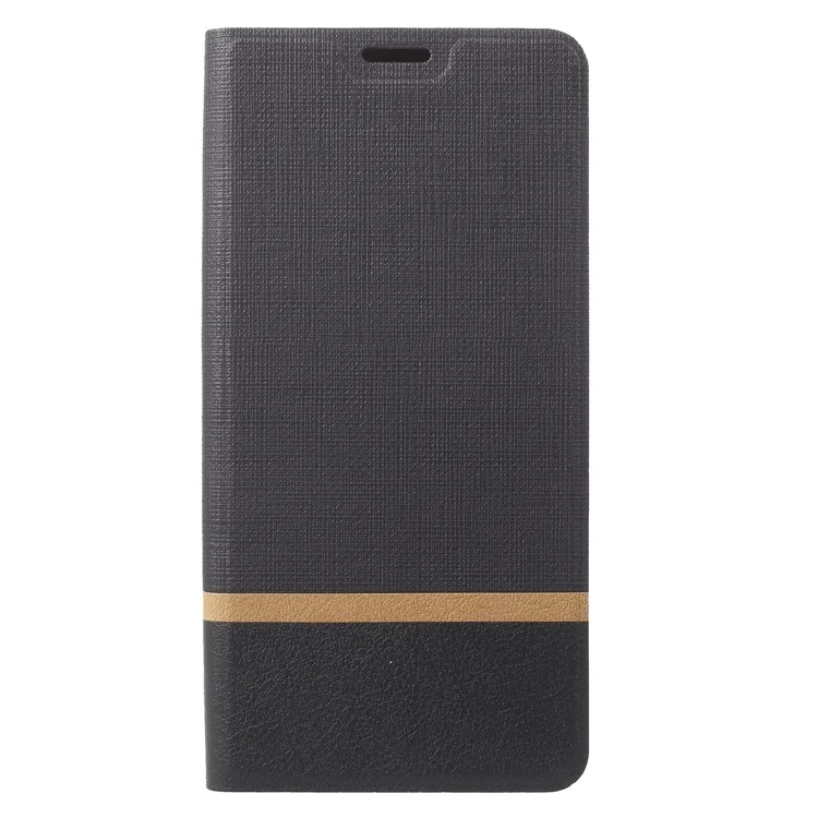 Cross Pattern Leather Card Holder Phone Case (Built-in Steel Sheet) for Sony Xperia XA2 Ultra - Black