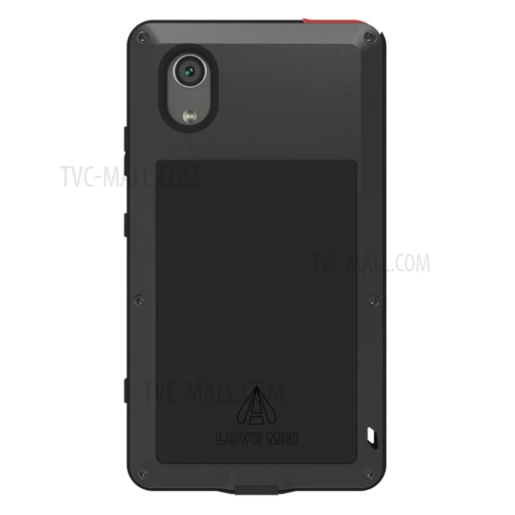 LOVE MEI Shockproof Metal Dust-proof Defender Mobile Shell for Sony Xperia XA1 Plus - Black