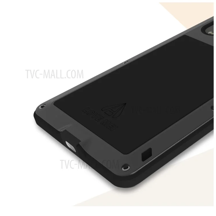 LOVE MEI Shockproof Metal Dust-proof Defender Mobile Shell for Sony Xperia XA1 Plus - Black