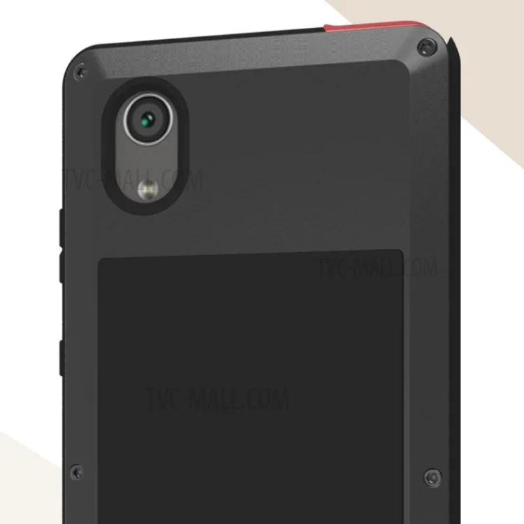 LOVE MEI Shockproof Metal Dust-proof Defender Mobile Shell for Sony Xperia XA1 Plus - Black