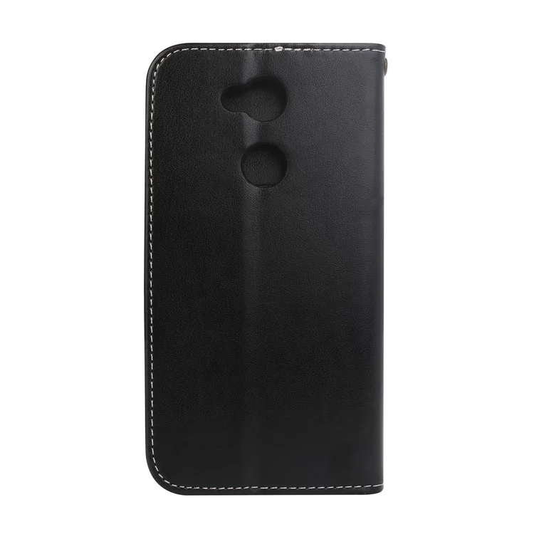Auto-absorbed Imprint Butterfly Flower Leather Card Slots Case for Sony Xperia L2 - Black