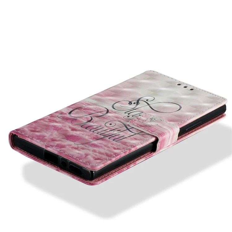 3D Pattern Printing Wallet Stand Leather Case for Sony Xperia L2 - Stay Beautiful