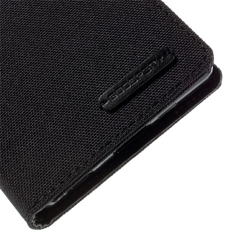 MERCURY GOOSPERY Canvas Wallet Leather Case for Sony Xperia Z5 / Z5 Dual - Black
