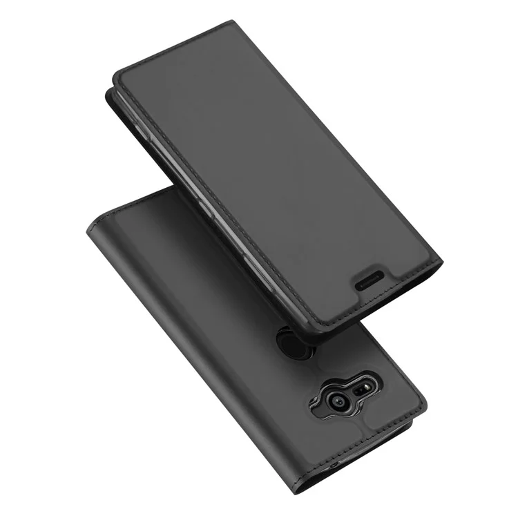 DUX DUCIS Skin Pro Series Leather Stand Case for Sony Xperia XZ2 Compact - Grey