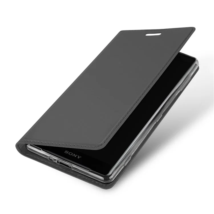 DUX DUCIS Skin Pro Series Leather Stand Case for Sony Xperia XZ2 Compact - Grey