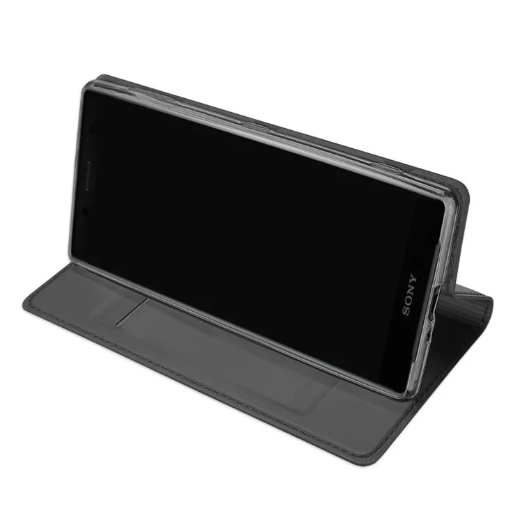 DUX DUCIS Skin Pro Series Leather Stand Case for Sony Xperia XZ2 Compact - Grey