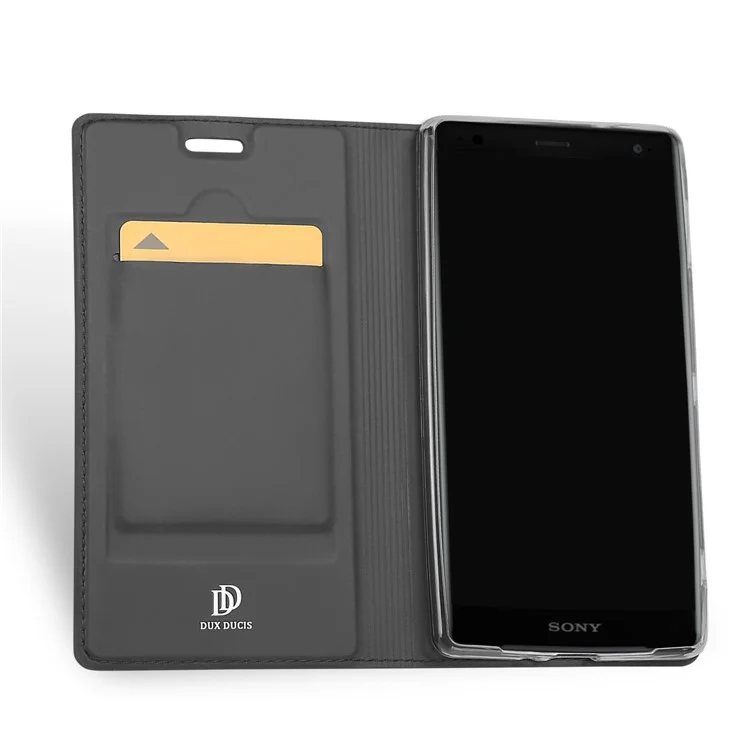 DUX DUCIS Skin Pro Series Leather Stand Case for Sony Xperia XZ2 - Grey