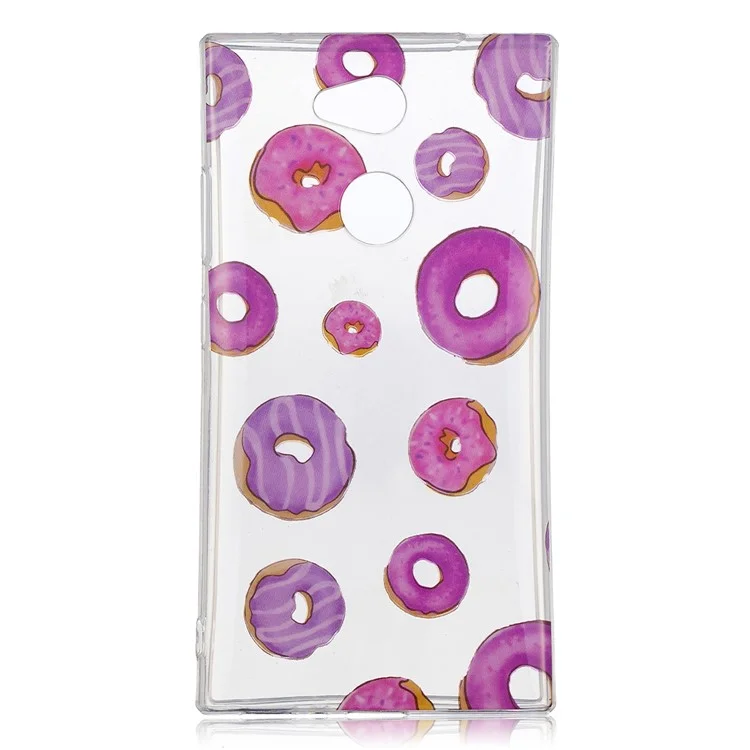 Pattern Printing IMD TPU Soft Phone Case for Sony Xperia L2 - Doughnuts