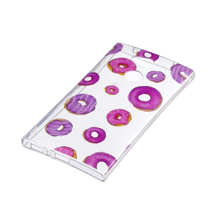 Pattern Printing IMD TPU Soft Phone Case for Sony Xperia L2 - Doughnuts