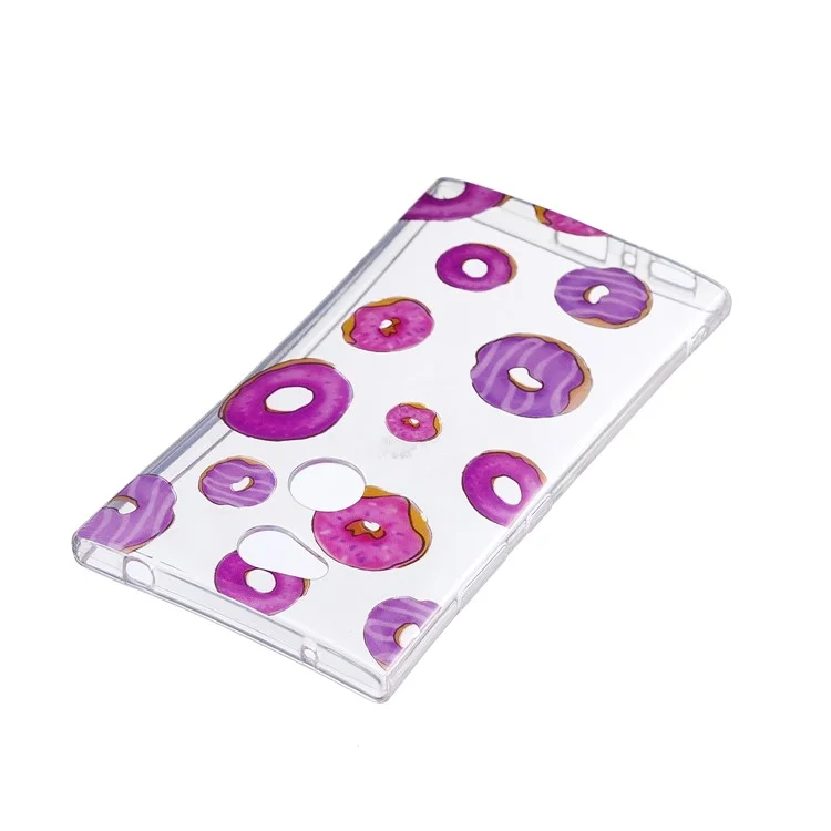 Pattern Printing IMD TPU Soft Phone Case for Sony Xperia L2 - Doughnuts