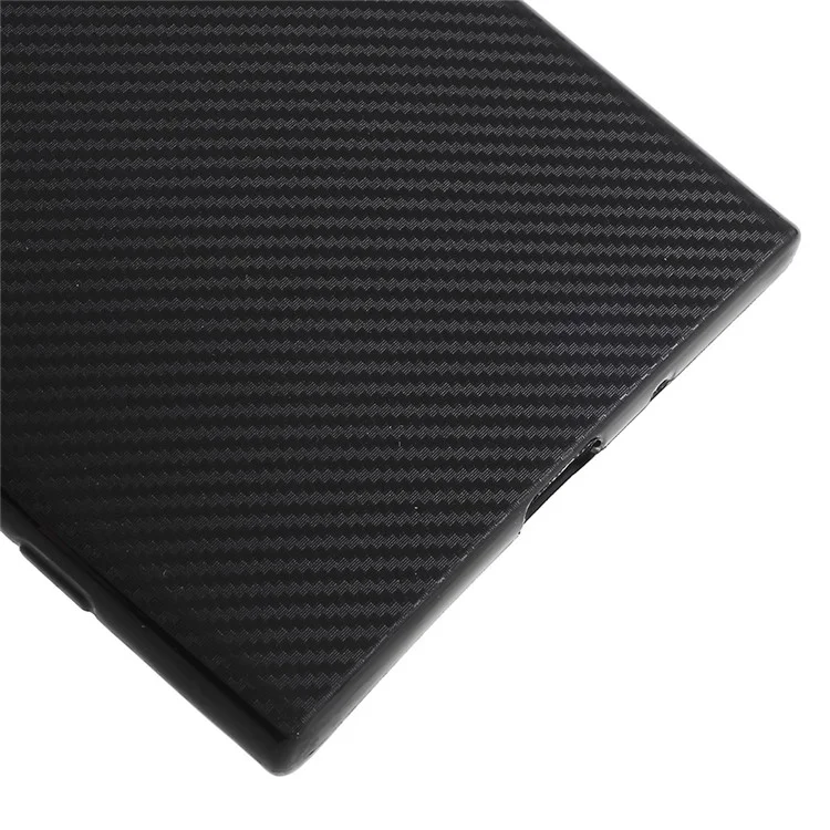 Carbon Fiber Texture Soft TPU Mobile Phone Shell for Sony Xperia XZ1 - Black