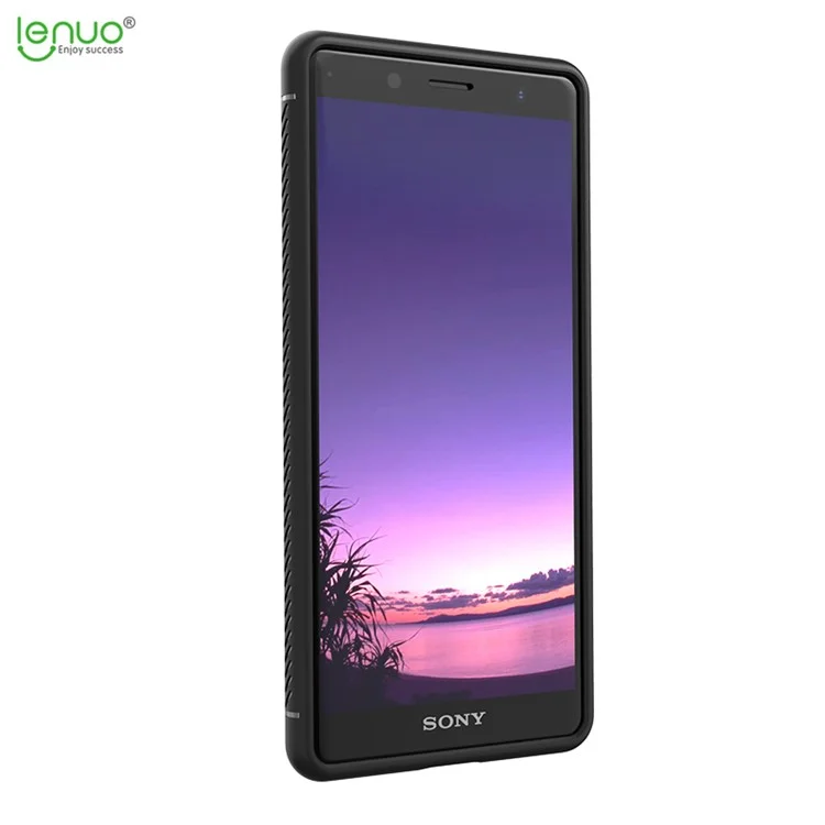 LENUO Gentlemen Series Soft TPU Case for Sony Xperia XZ2 Compact - Black