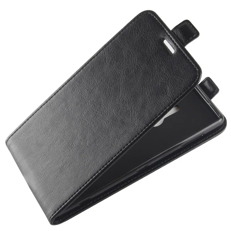 Crazy Horse Texture Vertical Flip Card Holder Leather Case for Sony Xperia XZ2 - Black