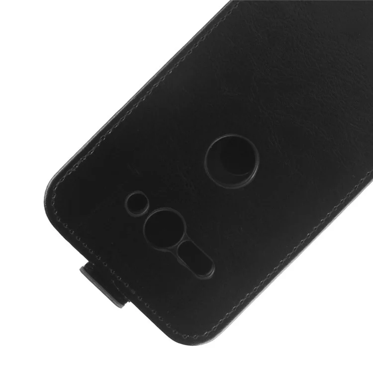 For Sony Xperia XZ2 Compact Crazy Horse Texture Vertical Flip Leather Case with Card Slot - Black