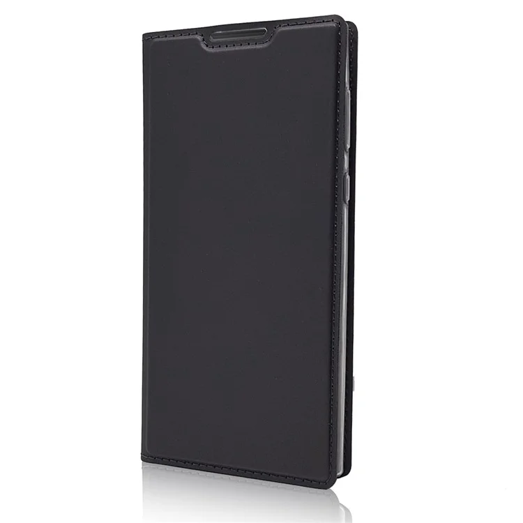 Auto-absorbed Stand Leather Card Holder Mobile Case for Sony Xperia L1 - Black