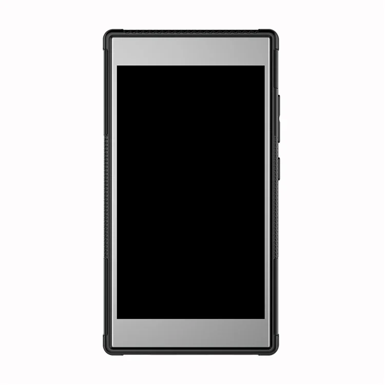 2-in-1 Tyre Pattern PC + TPU Hybrid Case with Kickstand for Sony Xperia L2 - Black