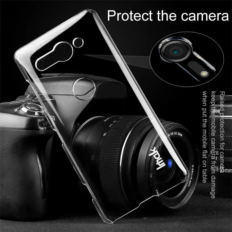 IMAK Clear Wear-resistant Hard Plastic Case for Sony Xperia XZ2 Compact