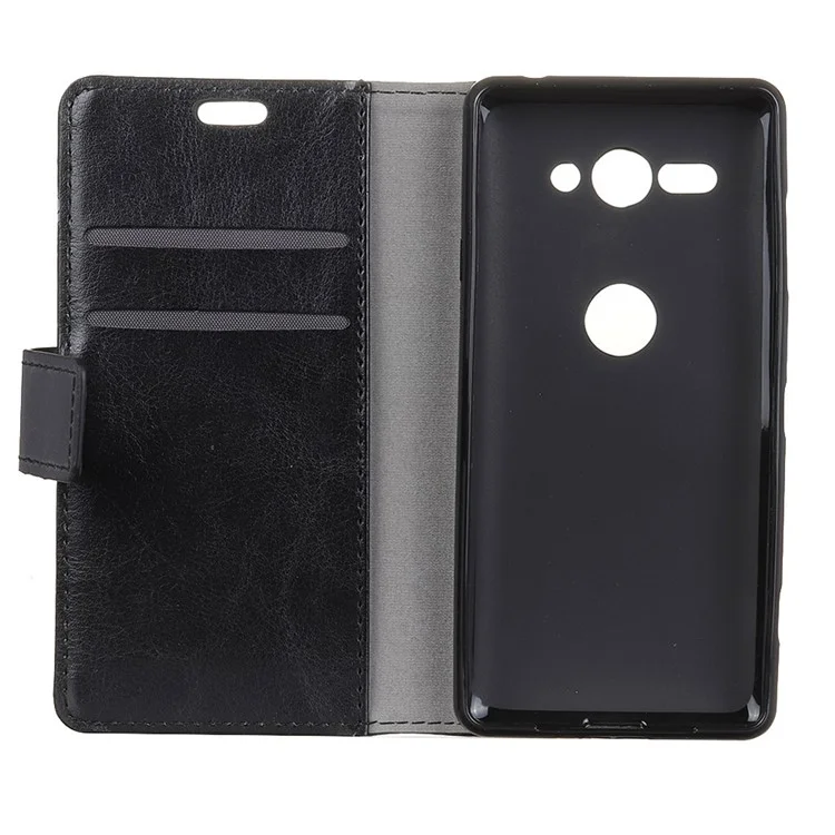 Pattern Printing Leather Wallet Case for Sony Xperia XZ2 Compact - Wolf Pattern