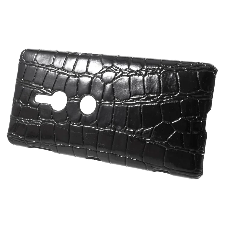 PU Leather Coated PC Hard Case for Sony Xperia XZ2 - Crocodile Texture