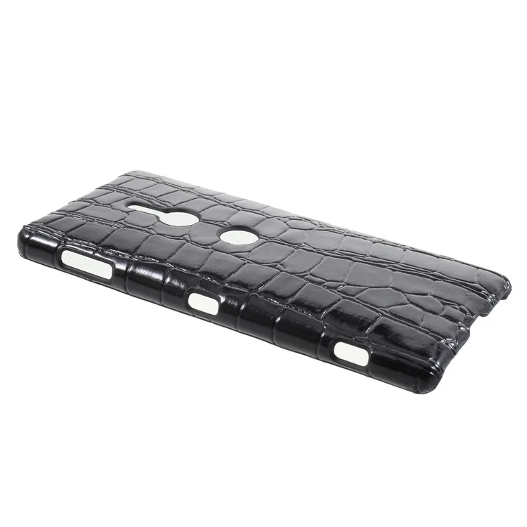 PU Leather Coated PC Hard Case for Sony Xperia XZ2 - Crocodile Texture