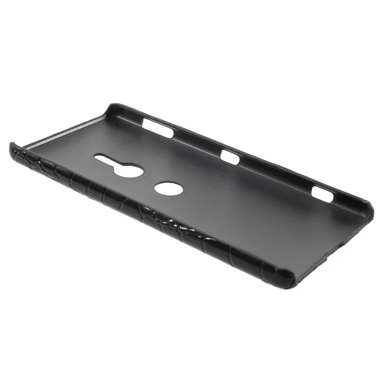 PU Leather Coated PC Hard Case for Sony Xperia XZ2 - Crocodile Texture