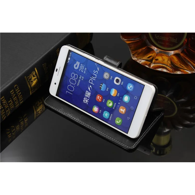 BOGVED Wallet Stand Leather Flip Casing for Sony Xperia XA2 - Black