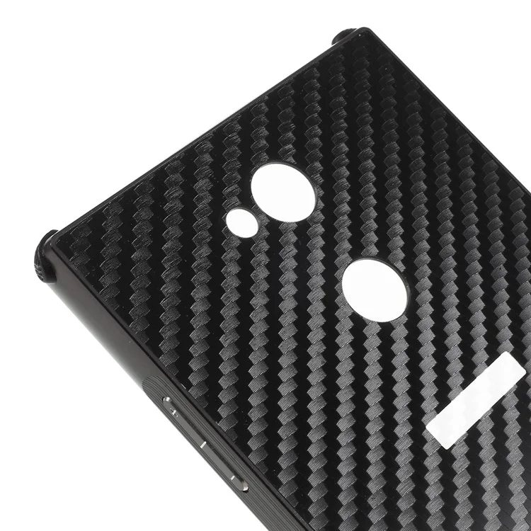 Slide-on Drop-proof Brushed PC Plate + Metal Bumper Hybrid Cover for Sony Xperia L2 - Black