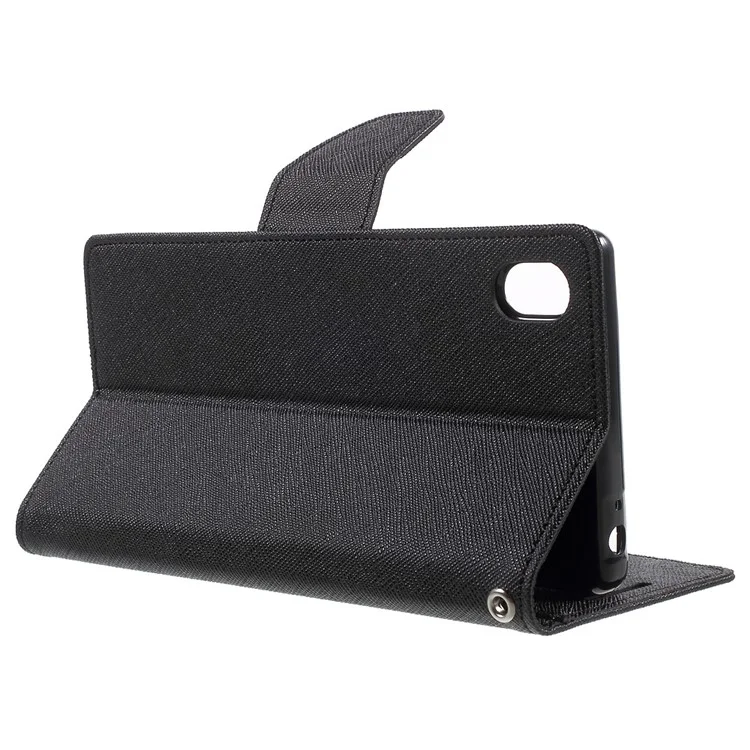 MERCURY GOOSPERY Wallet Leather Case for Sony Xperia Z5 Premium / Premium dual - Black